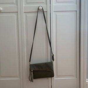 Faux Grey Leather Purse